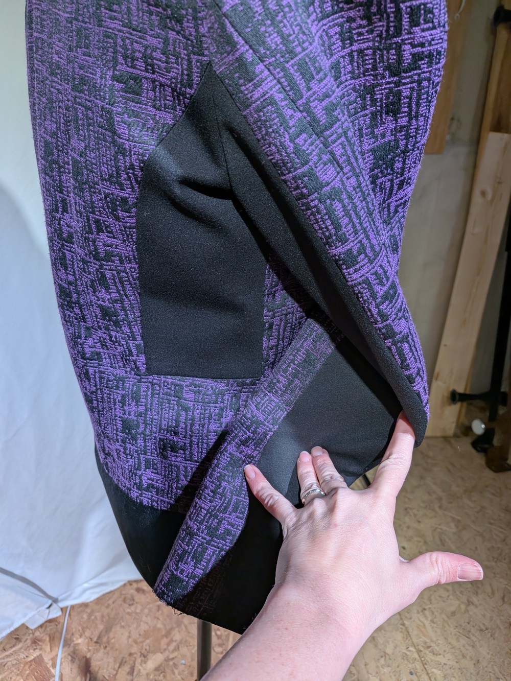 Mary Kay Purple and Black Patterned Blazer by Twinhill - Picture 6 of 14